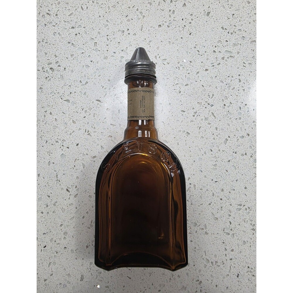 Vintage Stetson Cologne empty Amber Bottle size 5oz